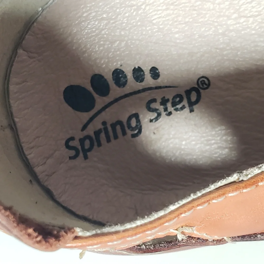 Spring Step Kingston Leather Mary Jane Flat Open Colorblock Gorp Walking Sandal